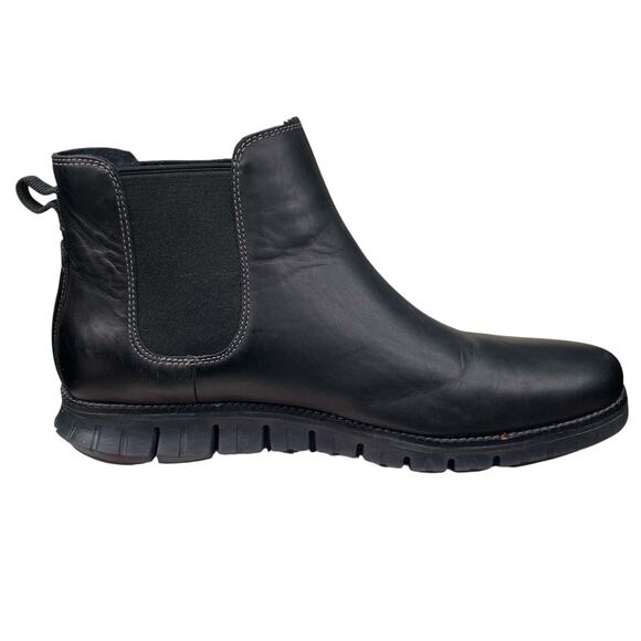 Cole Haan Men’s Zerogrand Black Leather Waterproof Chelsea Boot Size US 11 - Picture 4 of 11
